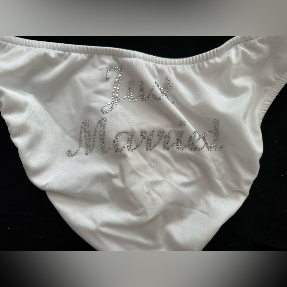 Just married bikini bottom bling size 8 Venus
